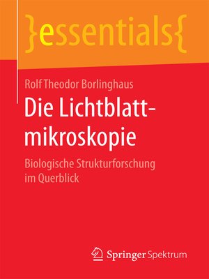 cover image of Die Lichtblattmikroskopie